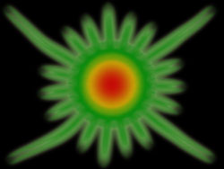 yellow, red and green flower