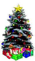 animated Christmas tree with lights