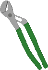 channel locks with transparent background