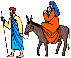 Joseph, Mary and baby Jesus
