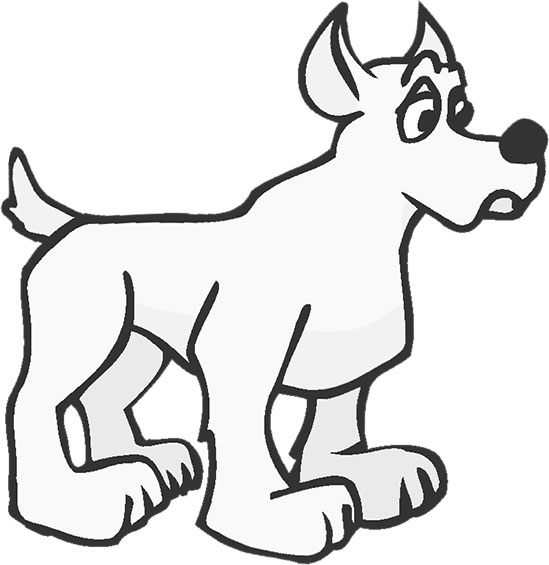 free clipart dogs black and white - photo #48