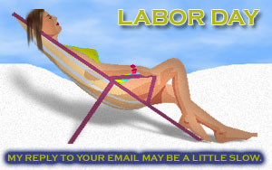 Labor Day - woman on beach