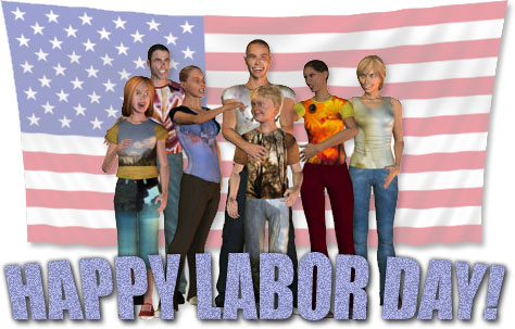 people enjoying labor day