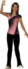 woman waving